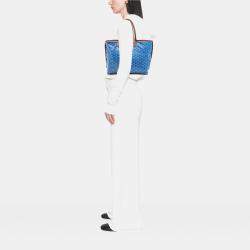 مملوكة مسبقًا Goyard Blue Goyardine Reversible Pertuis PM