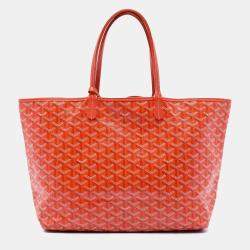 Pre Owned Goyard Orange Goyardine Saint Louis PM