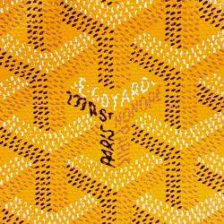 Pre Owned Goyard Yellow Canvas Sena Mini Pouch