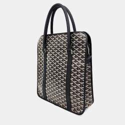 Pre Owned Goyard Black Burgundy Canvas Burgundy Bag