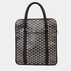 Pre Owned Goyard Black Burgundy Canvas Burgundy Bag