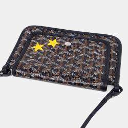 Pre Owned Goyard Black Brown PVC Macage Plume