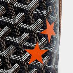 Pre Owned Goyard Black Brown Canvas and Leather Macage Mini Anjou Bag