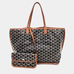 Pre Owned غويارد قماش أسود بني أنجو حقيبة حجم صغير