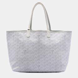 Pre Owned Goyard White Goyardine Saint Louis PM