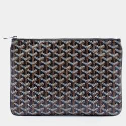 Pre Owned Goyard Black Goyardine Senat MM