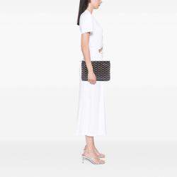 Pre Owned Goyard Black Goyardine Senat MM