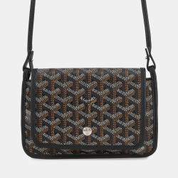 Pre Owned حقيبة كتف جويارد بلميت محفظة سوداء بلميت جلد بي في سي