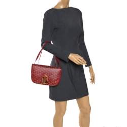 Pre Owned Goyard Red Goyardine Coated Canvas 223 PM Bag