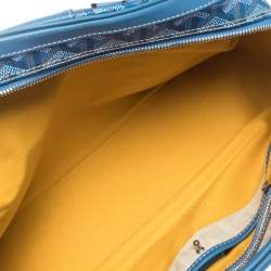 Goyard Blue Goyardine Coated Canvas and Leather St. Jeanne MM Bag