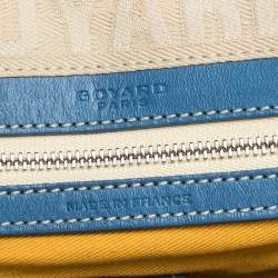 Goyard Blue Goyardine Coated Canvas and Leather St. Jeanne MM Bag