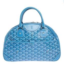 Goyard Blue Goyardine Coated Canvas and Leather St. Jeanne MM Bag