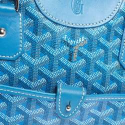 Goyard Blue Goyardine Coated Canvas and Leather St. Jeanne MM Bag