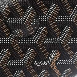 Pre Owned Goyard Black Coated Canvas Goyardine Tuileries Zip Compact Wallet