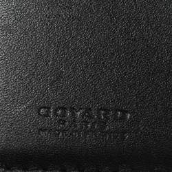 Pre Owned Goyard Black Coated Canvas Goyardine Tuileries Zip Compact Wallet