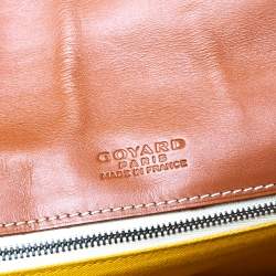 Pre Owned Goyard Brown Goyardine Coated Canvas and Leather Belvedere MM Saddle Bag