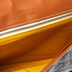 Pre Owned Goyard Brown Goyardine Coated Canvas and Leather Belvedere MM Saddle Bag