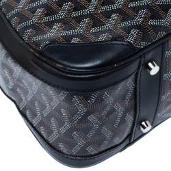 Pre Owned Goyard Black Goyardine  Coated Canvas and Leather St. Jeanne MM Bowler Bag