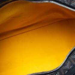 Pre Owned Goyard Black Goyardine  Coated Canvas and Leather St. Jeanne MM Bowler Bag