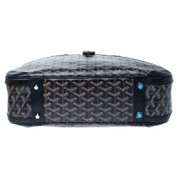 Pre Owned Goyard Black Goyardine  Coated Canvas and Leather St. Jeanne MM Bowler Bag