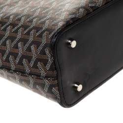 Pre Owned Goyard Black Goyardine Coated Canvas Marie Galante MM Bag