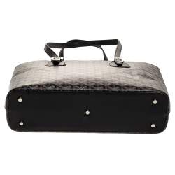 Pre Owned Goyard Black Goyardine Coated Canvas and Leather Okinawa PM Tote