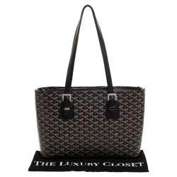 Goyard Black Goyardine Coated Canvas and Leather Okinawa PM Tote Goyard ...