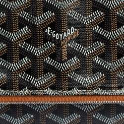 Pre Owned Goyard Black/Brown Goyardine Coated Canvas Sainte Marie Clutch