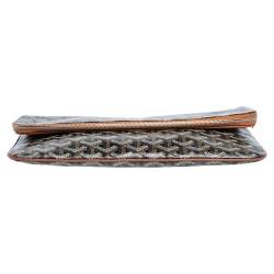 Pre Owned Goyard Black/Brown Goyardine Coated Canvas Sainte Marie Clutch