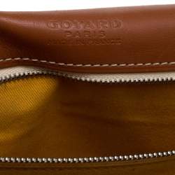 Pre Owned Goyard Brown Goyardine Coated Canvas and Leather Belvedere MM Saddle Bag