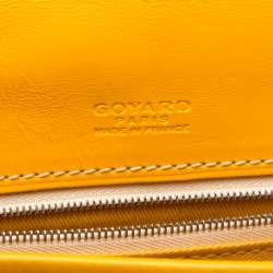 Goyard Yellow Goyardine Print Coated Canvas and Leather Belvedere PM Bag