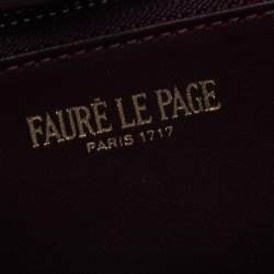 Pre Owned Faure Le Page Burgundy Coated Canvas Continental Wallet