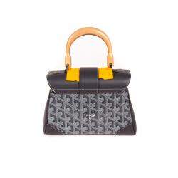 Goyard Grey Goyardine Canvas Saigon Top Handle Bag