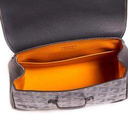 Goyard Grey Goyardine Canvas Saigon Top Handle Bag