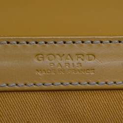 Pre Owned Goyard Yellow Coated Canvas and Leather MM Saigon Top Handle Bag