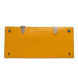 Pre Owned Goyard Yellow Coated Canvas and Leather MM Saigon Top Handle Bag