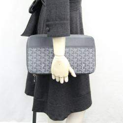 Pre Owned Goyard Black Coated Canvas Opera Wallet