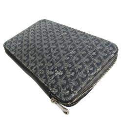 Pre Owned Goyard Black Coated Canvas Opera Wallet