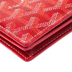 Goyard Red Goyardine Coated Canvas and Leather Richelieu Wallet