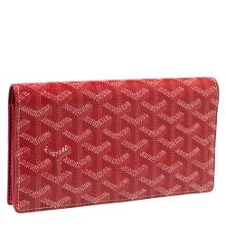 Goyard Red Goyardine Coated Canvas and Leather Richelieu Wallet