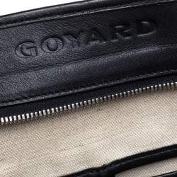 Pre Owned Goyard Black Goyardine Coated Canvas and Leather Marquises Tote