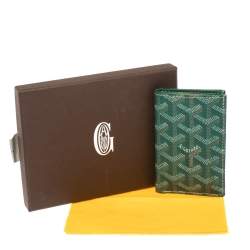 Pre Owned محفظة بطاقات جويارد سان مارك كانفاس جوياردين أخضر مقوى