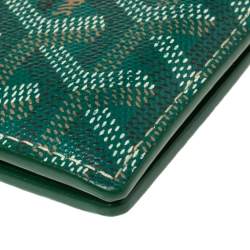 Pre Owned محفظة بطاقات جويارد سان مارك كانفاس جوياردين أخضر مقوى