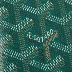 Pre Owned محفظة بطاقات جويارد سان مارك كانفاس جوياردين أخضر مقوى