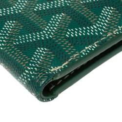 Pre Owned محفظة بطاقات جويارد سان مارك كانفاس جوياردين أخضر مقوى