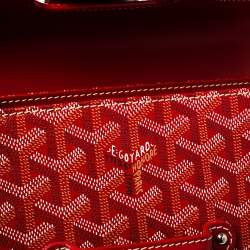 مملوكة مسبقًا Goyard Red Goyardine Coated Canvas and Leather Saigon Top Handle Bag