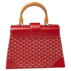 مملوكة مسبقًا Goyard Red Goyardine Coated Canvas and Leather Saigon Top Handle Bag