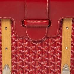 مملوكة مسبقًا Goyard Red Goyardine Coated Canvas and Leather Saigon Top Handle Bag