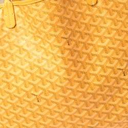 Pre Owned Goyard Mustard Goyardine Coated Canvas St. Louis GM Tote