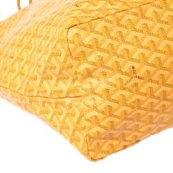 Pre Owned Goyard Mustard Goyardine Coated Canvas St. Louis GM Tote